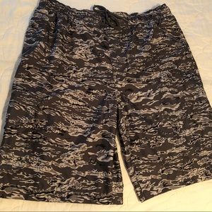 Gray Camo Swim Trunks